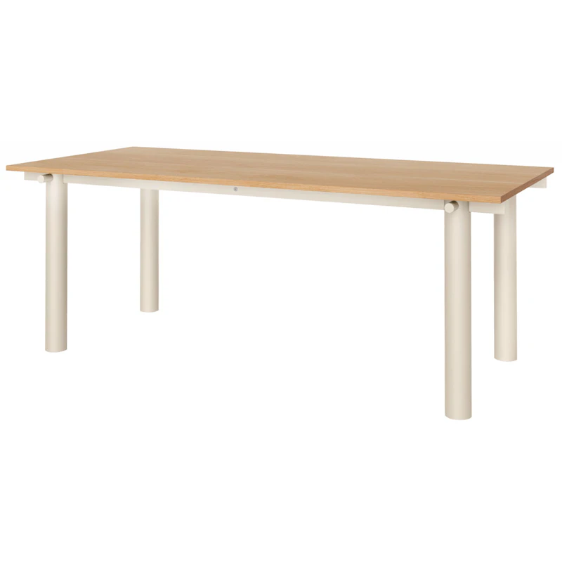 Atura Ruokapöytä 90x200 cm, Vaalea Kasmir / Tammiviilu