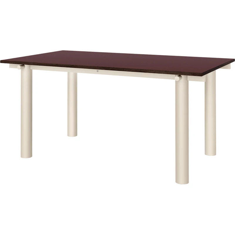 Atura Ruokapöytä 90x160 cm, Vaalea Kashmirinvärinen / Burgundinpunainen