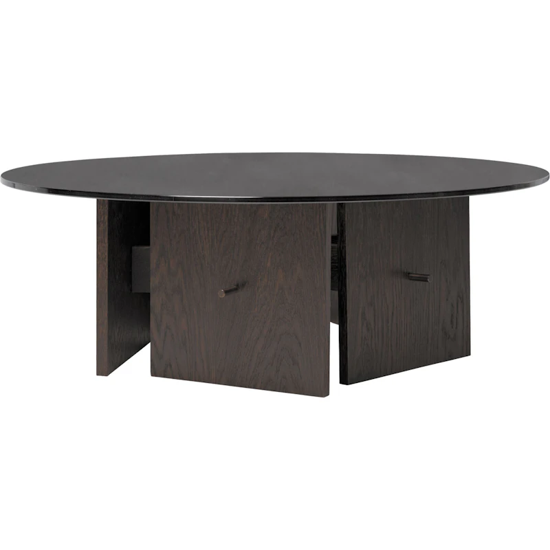 Aukko Sohvapöytä, Sävytetty Lasi / Tummaksi petsattu Tammi