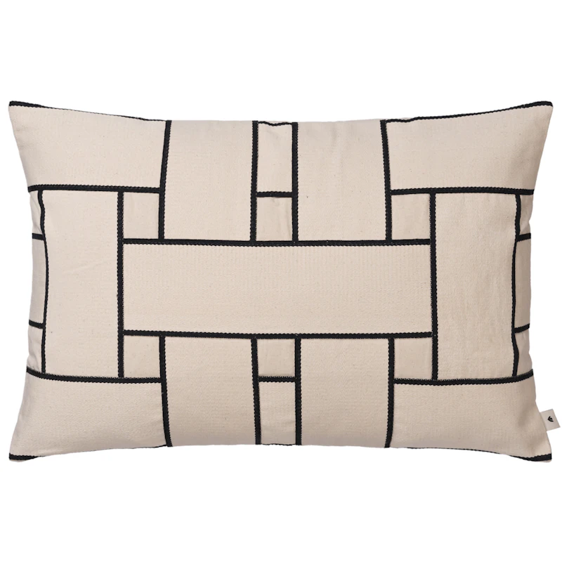 Lattice Offset Tyyny 40x60 cm, Luonnonvalkoinen/Musta