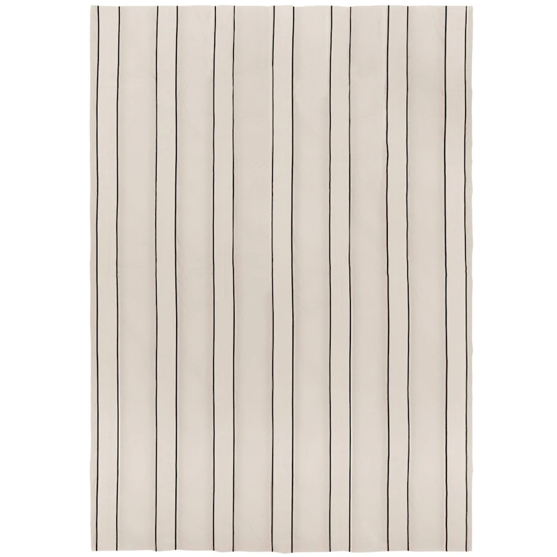 Twill Päiväpeite 230x260, Luonnonvalkoinen/Musta