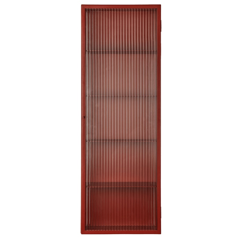 Haze Seinäkaappi Aallotettu Lasi 35x100 cm, Oxide Red