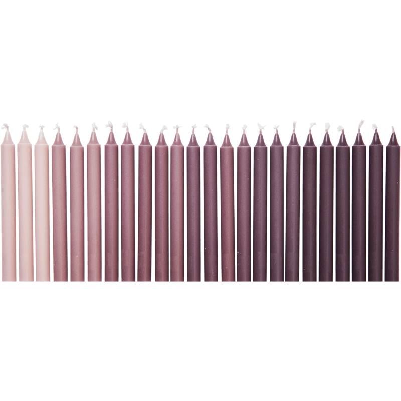 Ombre Kynttilä 24 kpl:n pakkaus, Dark Grape