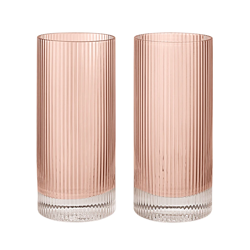 Ripple Highball-Lasi 2 kpl:n pakkaus, Blush