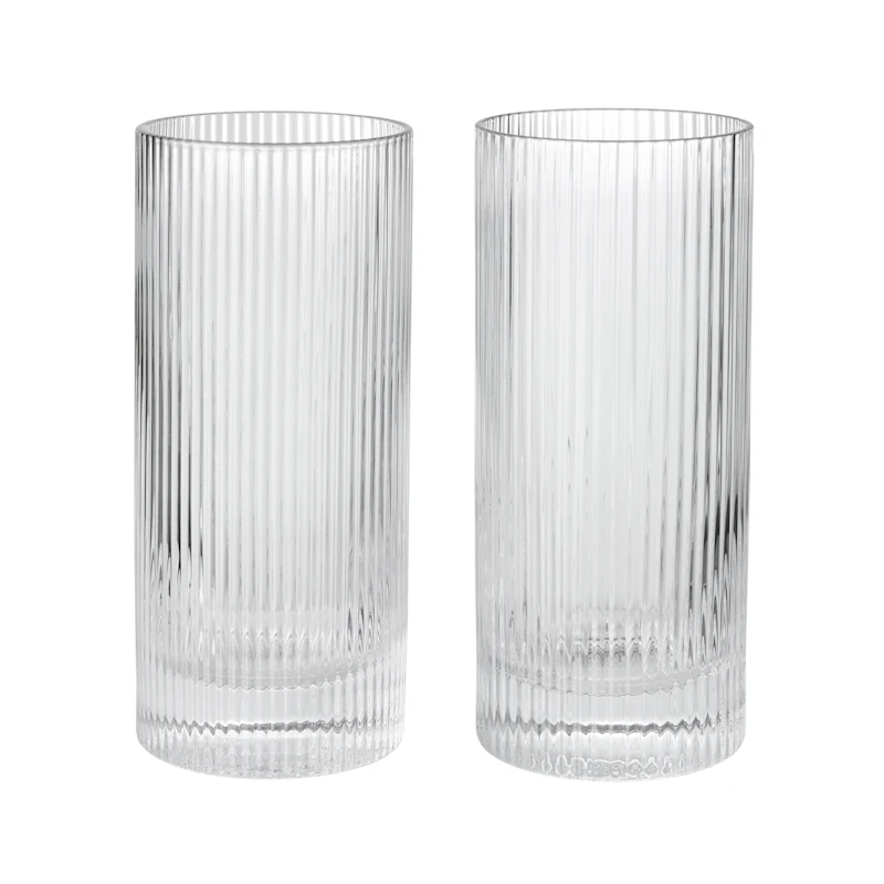 Ripple Highball-Lasi 2 kpl:n pakkaus, Kirkas