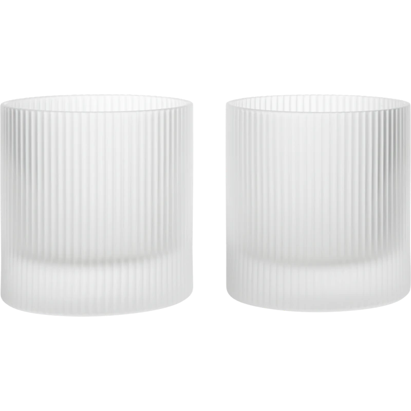 Ripple Juomalasi 2 kpl:n pakkaus, Frosted