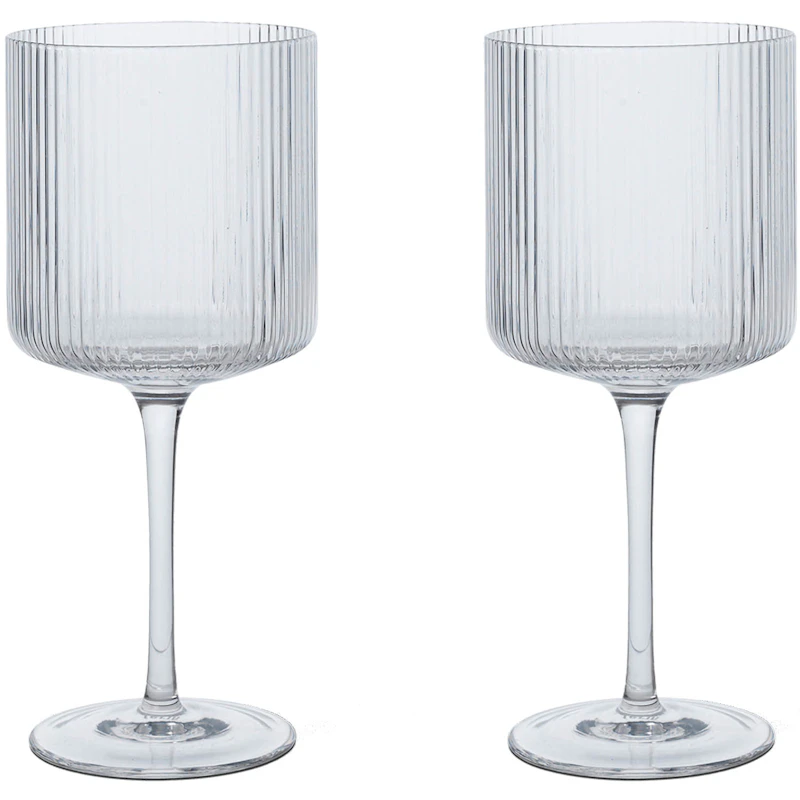 Ripple Punaviinilasi 2 kpl:n pakkaus, Kirkas