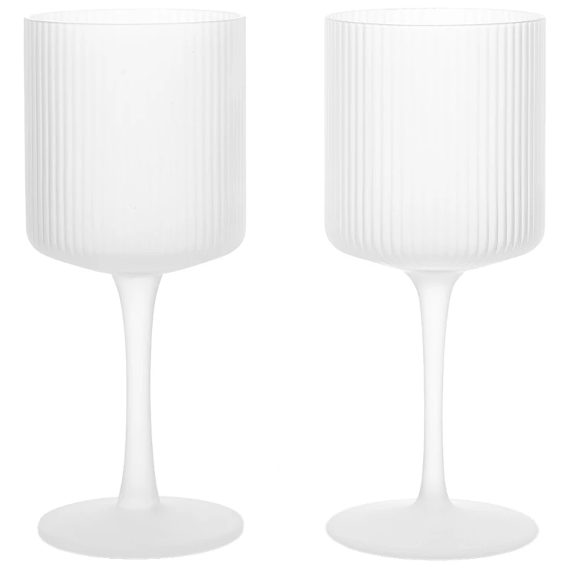 Ripple Valkoviinilasi 2 kpl:n pakkaus, Frosted