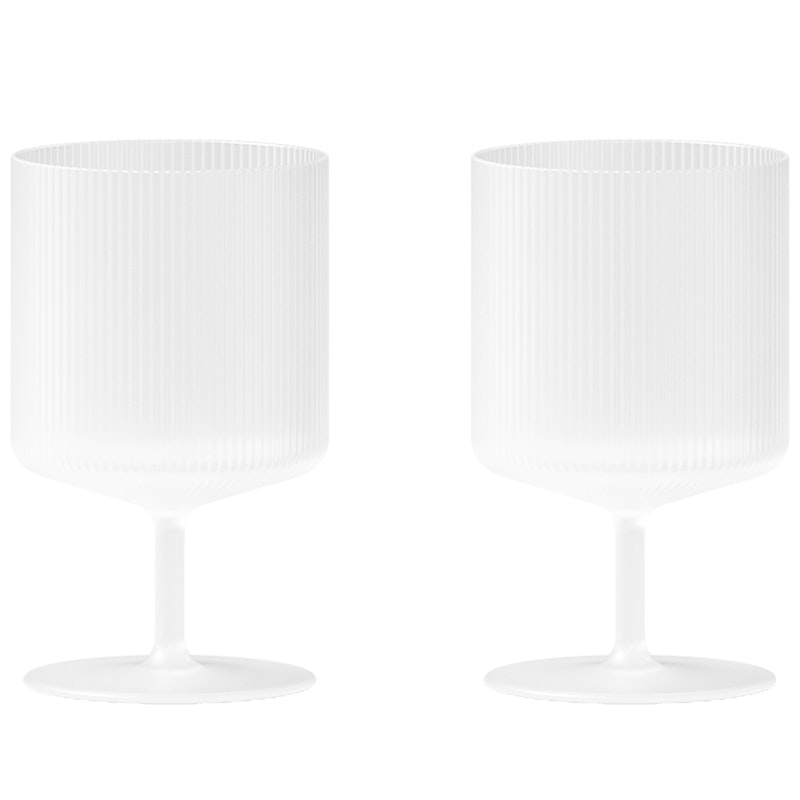 Ripple Wine Glass 2 pcs. Viinilasi 2 kpl:n pakkaus Frosted