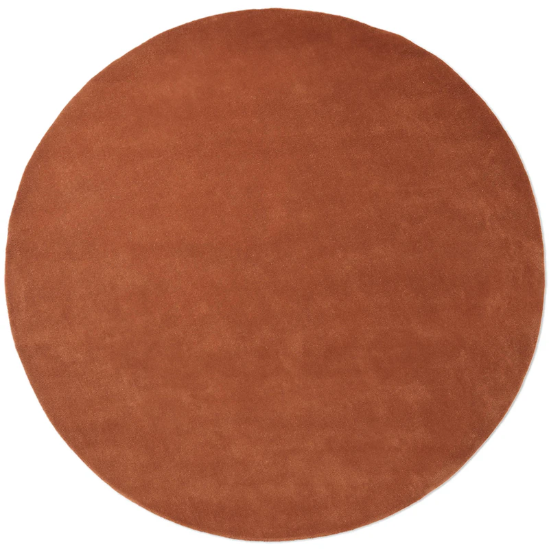 Stille Tufted Matto Ø240 cm, Punaruskea