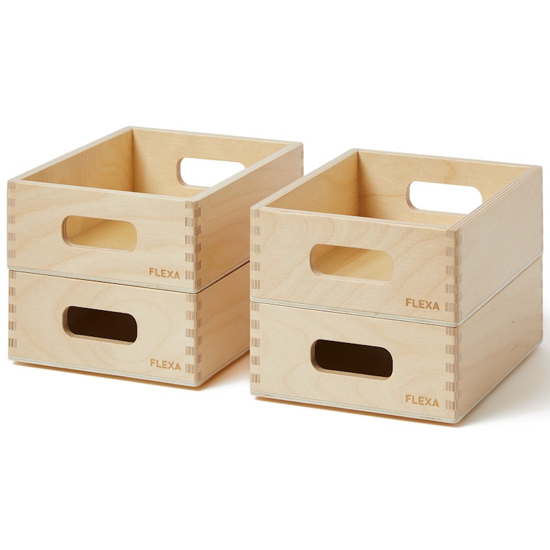 Play Laatikot 15x19 cm 4 kpl:n pakkaus, Pine