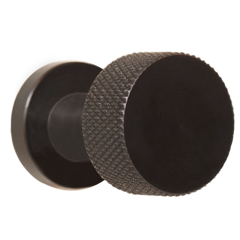 Angle Koukku / Nuppi Ø2 cm, Musta