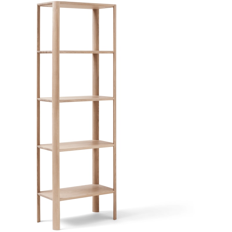 Leaf Hylly 0,5x5, Valkoöljytty Tammi