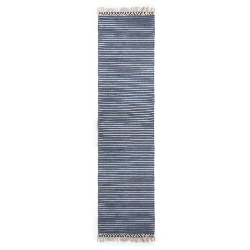 Bold Fringe Matto 70x300 cm, Dusty Blue