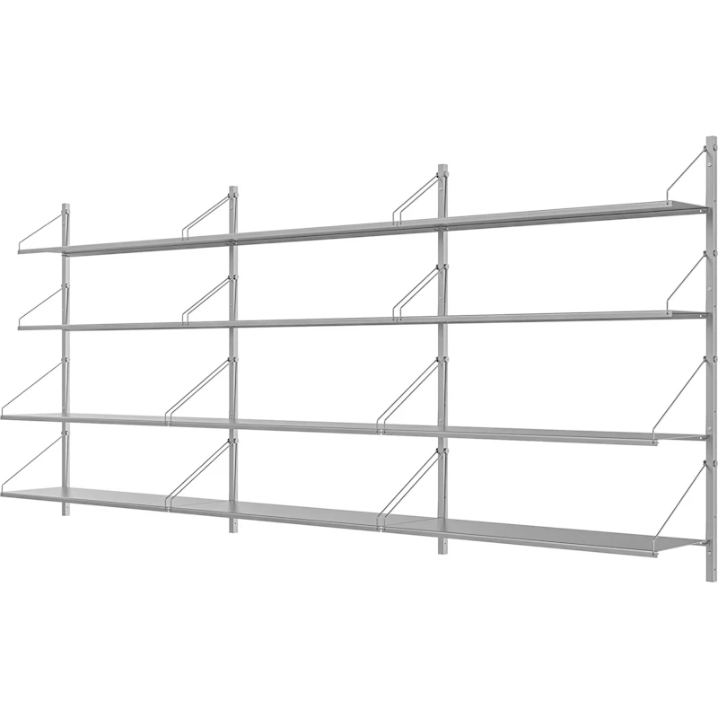 Library Hylly 108x246 cm, Ruostumaton Teräs