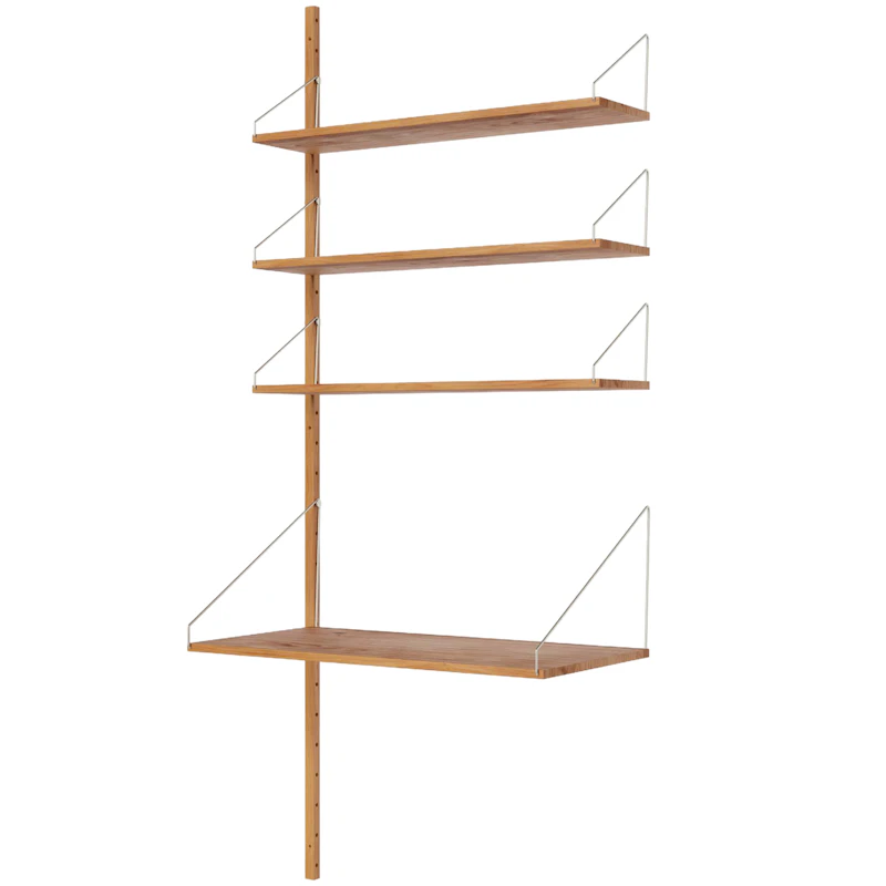 Library Add-On Hylly 185x80 cm, Tammi