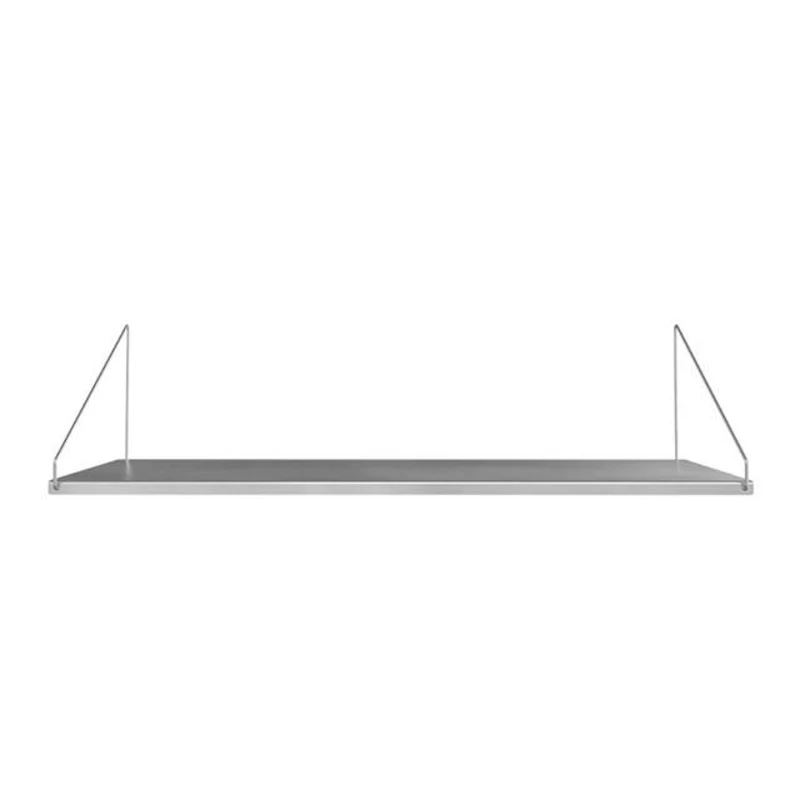 Library Hylly 20x80 cm, Ruostumaton Teräs
