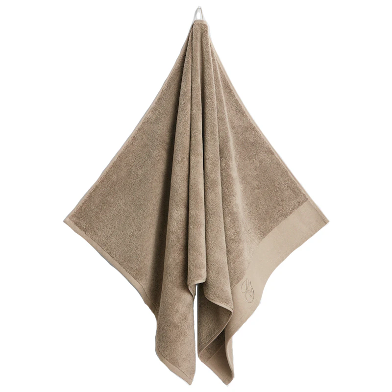 Embroidery Pyyhe 70x140 cm, Taupe Beige
