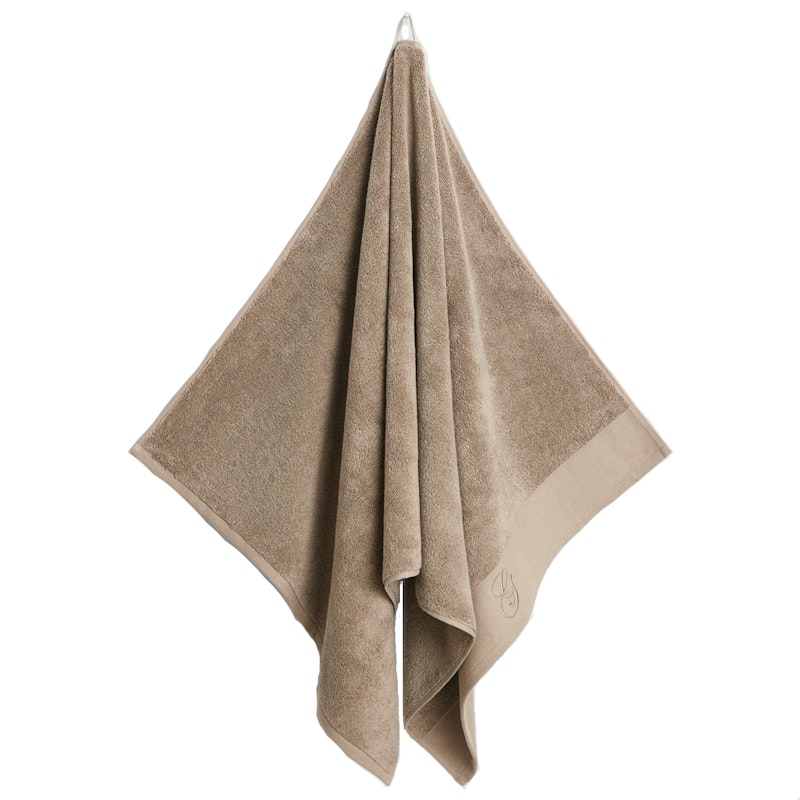 Embroidery Pyyhe 70x140 cm, Taupe Beige