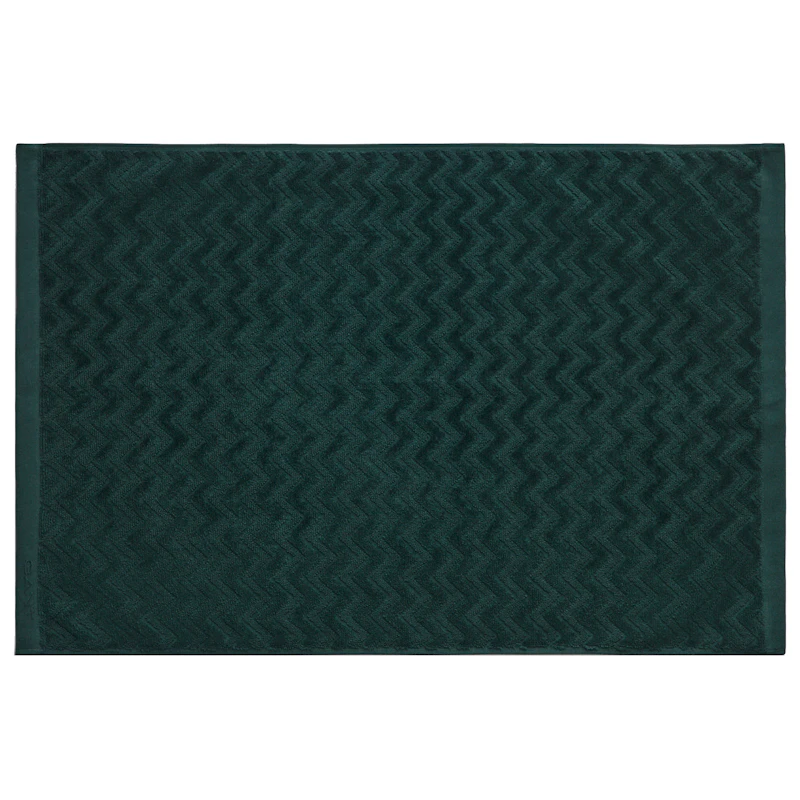 Jacquard Herringbone Kylpyhuonematto 60x90 cm, Tartan Green