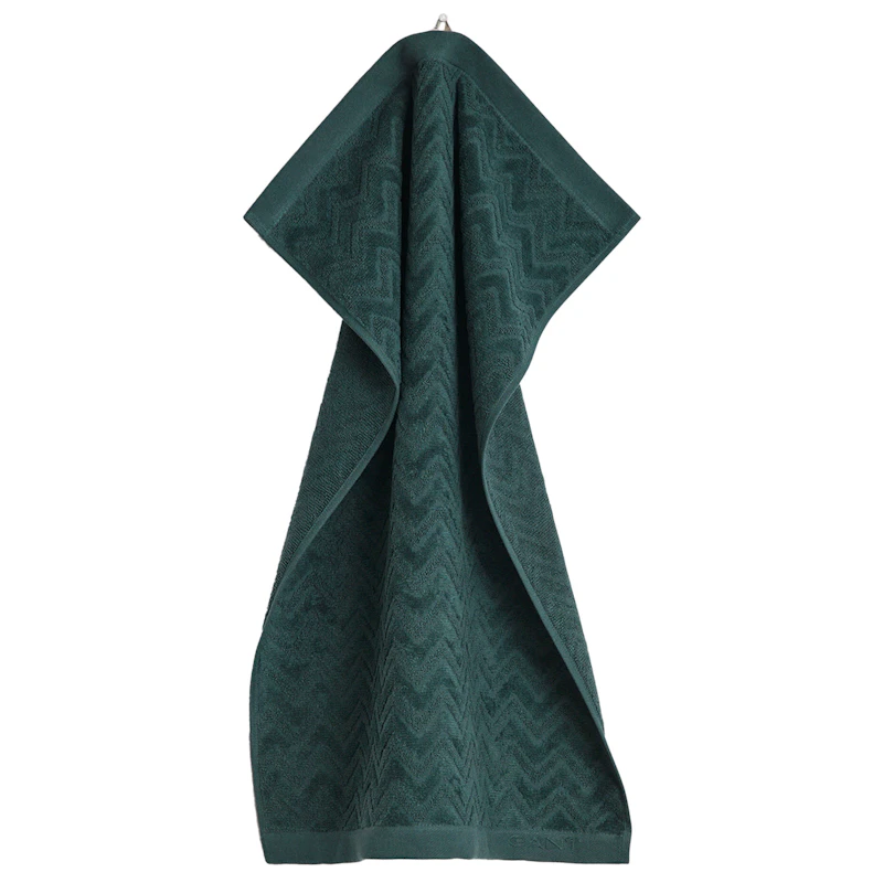 Jacquard Herringbone Pyyhe 50x70 cm, Tartan Green