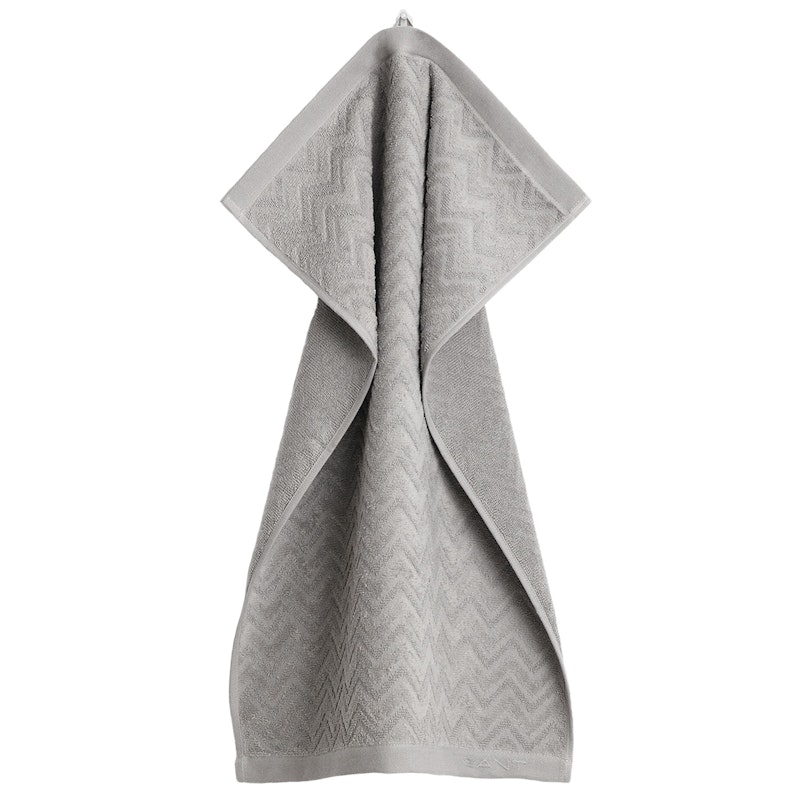 Jacquard Herringbone Pyyhe 30x50 cm, Concrete Grey