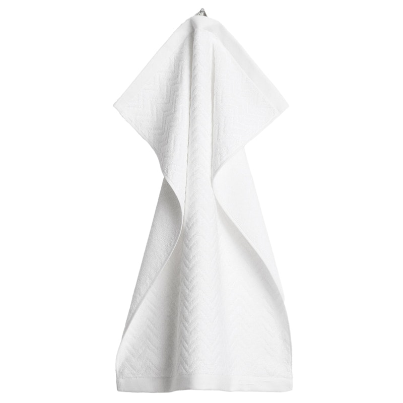 Jacquard Herringbone Towel 30X50, Faded Brick Pyyhe 30x50 cm, Valkoinen