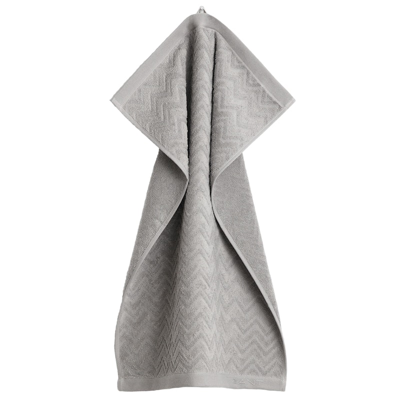 Jacquard Herringbone Pyyhe 50x70 cm, Concrete Grey