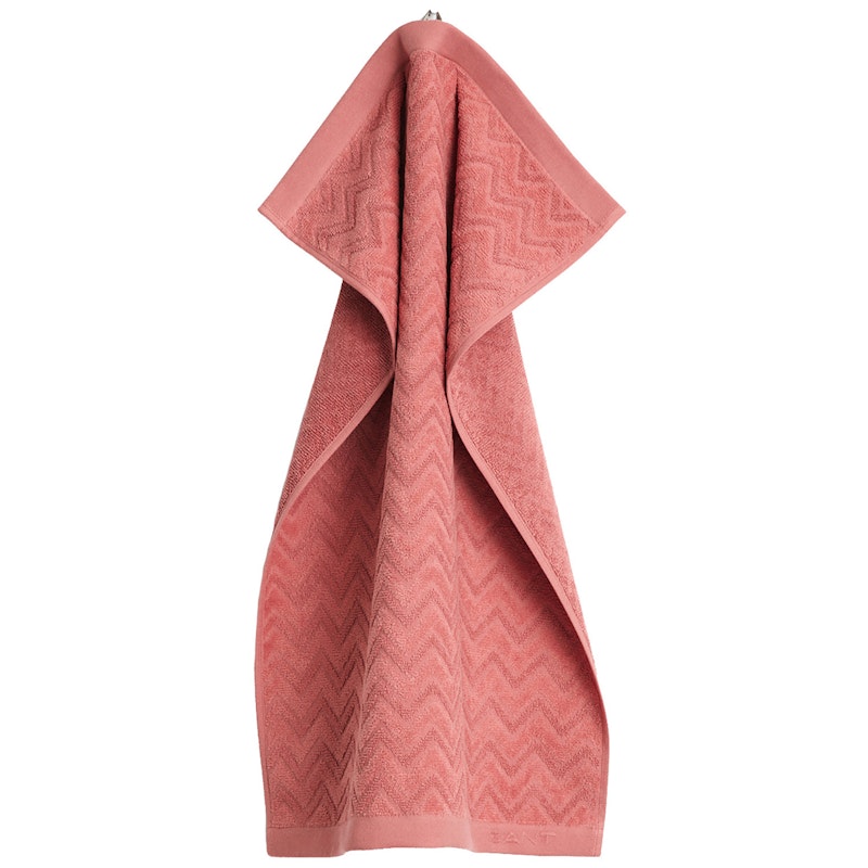 Jacquard Herringbone Towel 50X70, Faded Brick