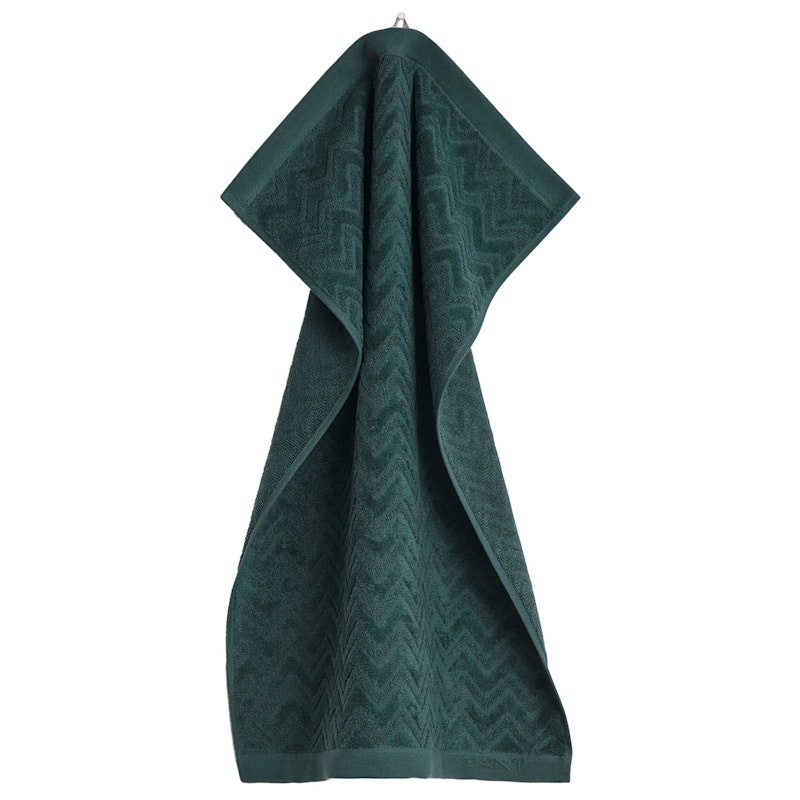 Jacquard Herringbone Pyyhe 50x70 cm, Tartan Green