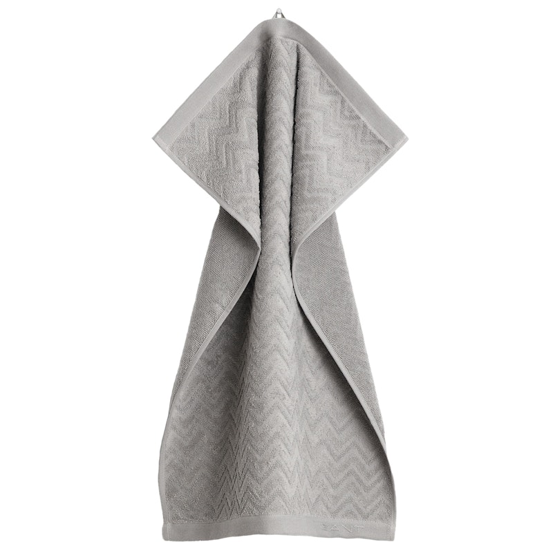 Jacquard Herringbone Pyyhe 50x70 cm, Concrete Grey