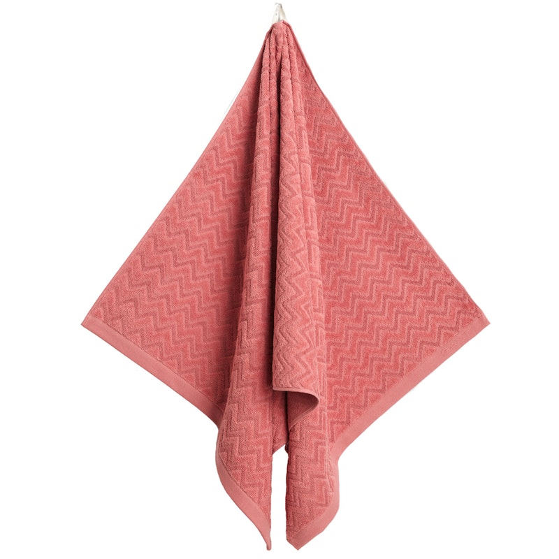 Jacquard Herringbone Towel 70X140, Faded Brick