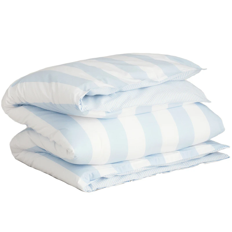 Percale Stripe Pussilakana 150x210 cm, Rich Blue