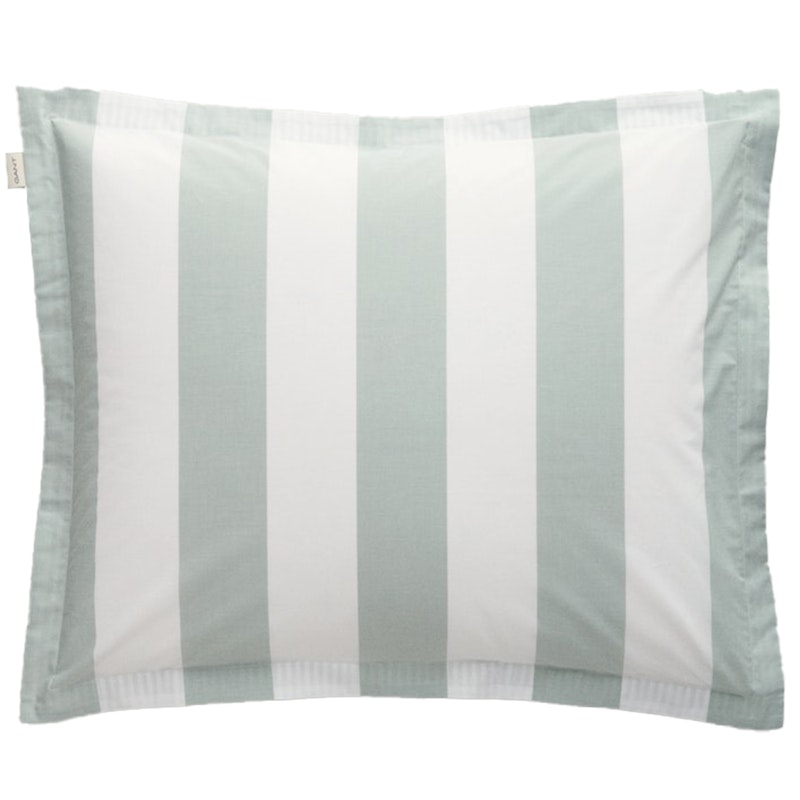 Percale Stripe Tyynynpäällinen, Clay Green