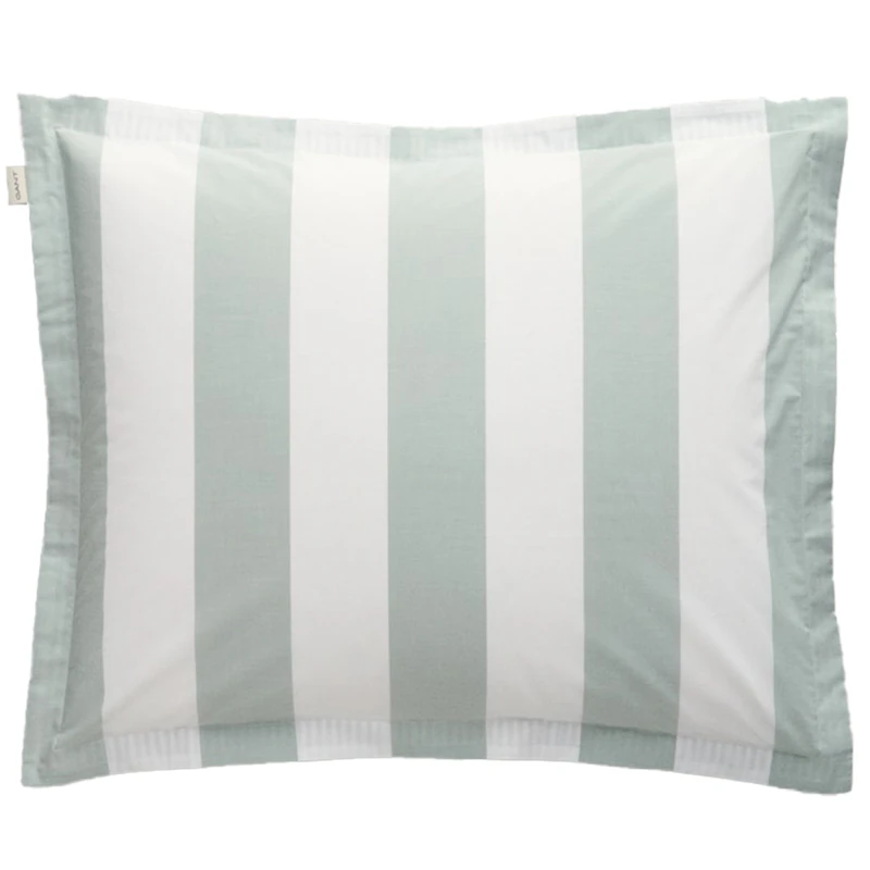Percale Stripe Tyynynpäällinen, Clay Green