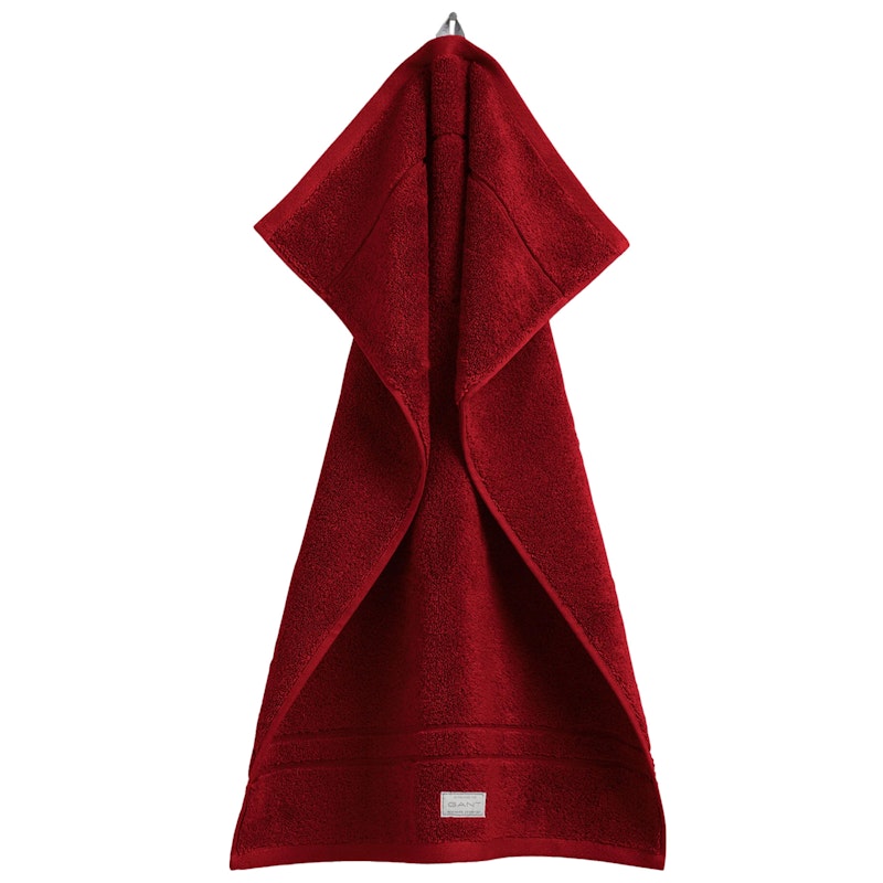 Premium Pyyhe 30x50 cm, Tummanpunainen