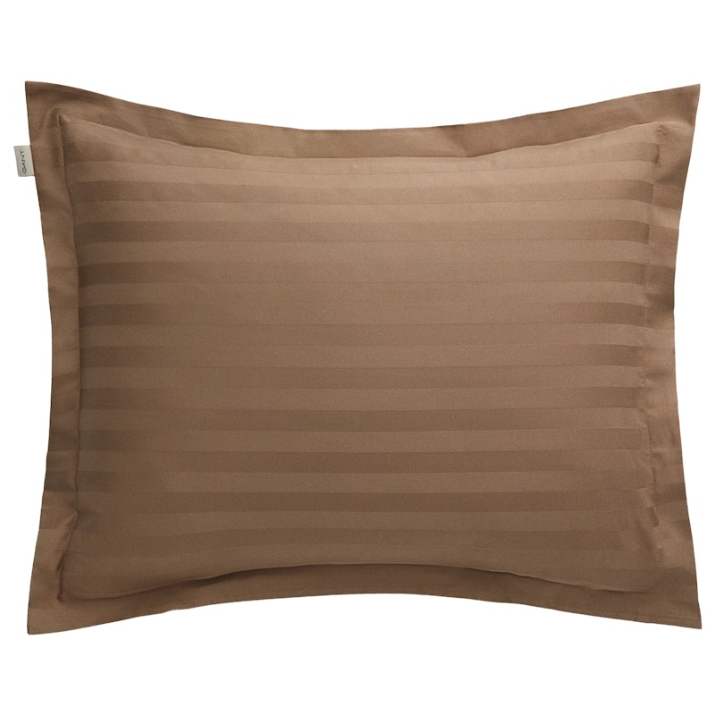 Sateen Stripe Tyynynpäällinen 50x60 cm, Taupe Beige