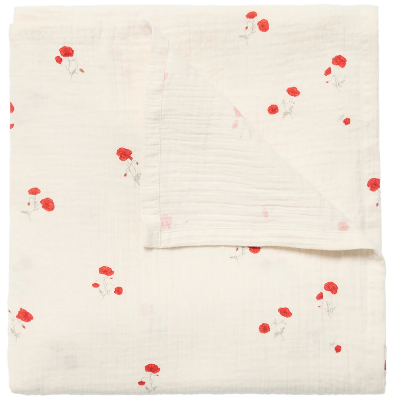 Poppy Kapalopeitto Musliini, 110x110 cm