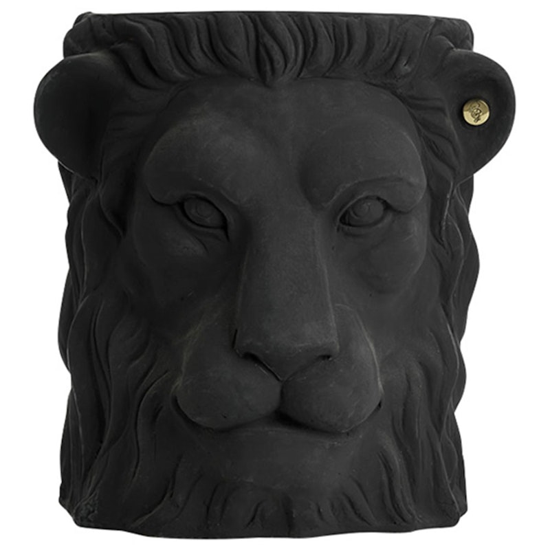 Garden Glory Lion Pot Ruukku L, Musta