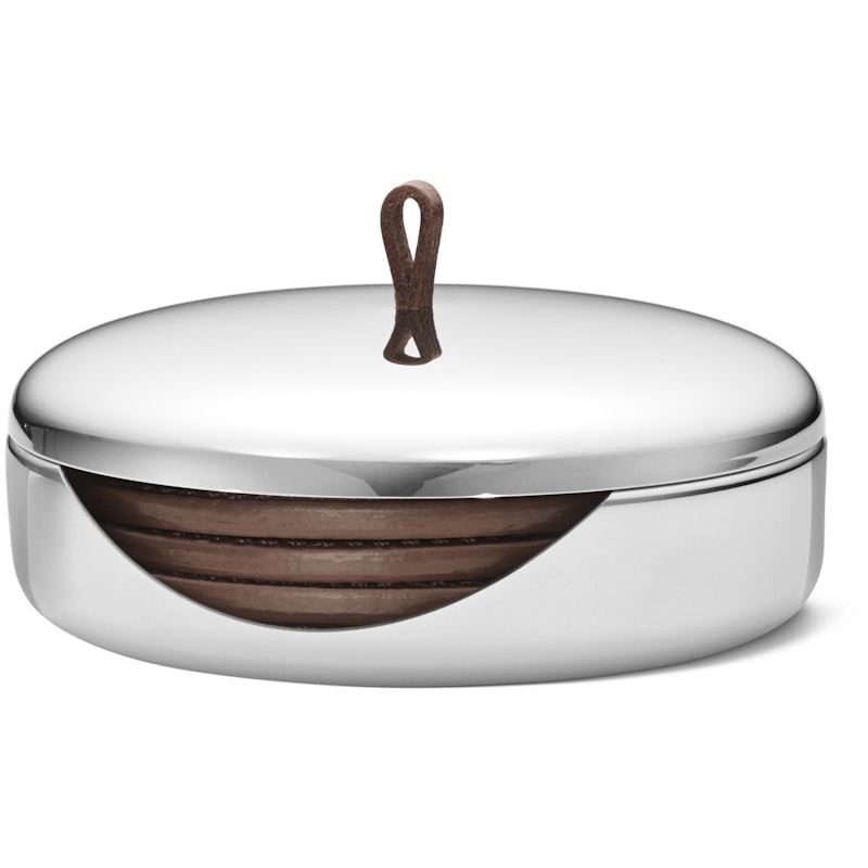 Sky Lasinaluset 4 Kappaletta, Nahka / Ruostumaton Teräs