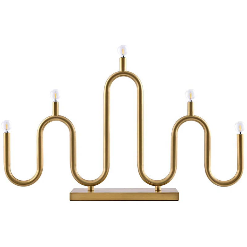 Noel 5 Kynttilänjalka, Brushed Brass