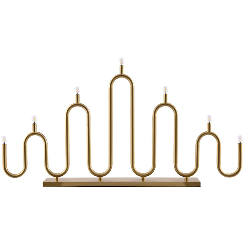 Noel 7 Kynttilänjalka, Brushed Brass