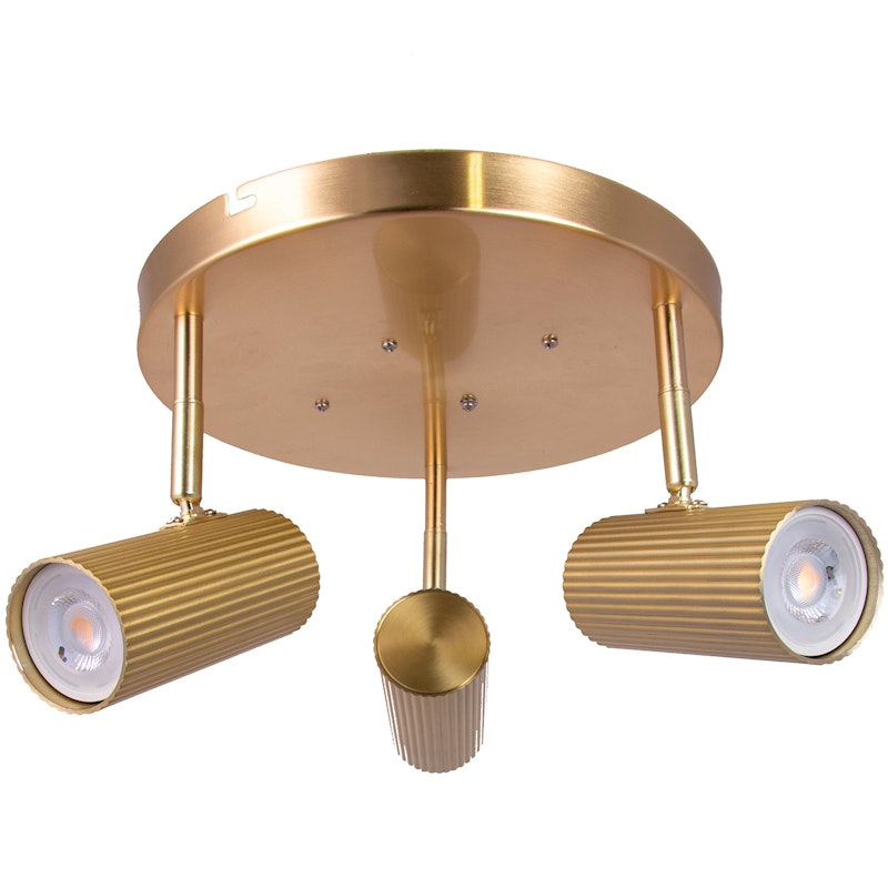 Hubble 3 Kattokiinnitys, Brushed brass