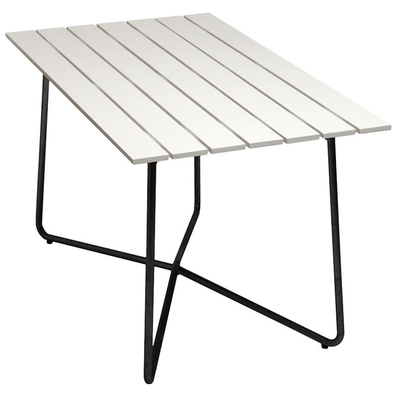 B25A Pöytä, White lacquered Tammi / Musta