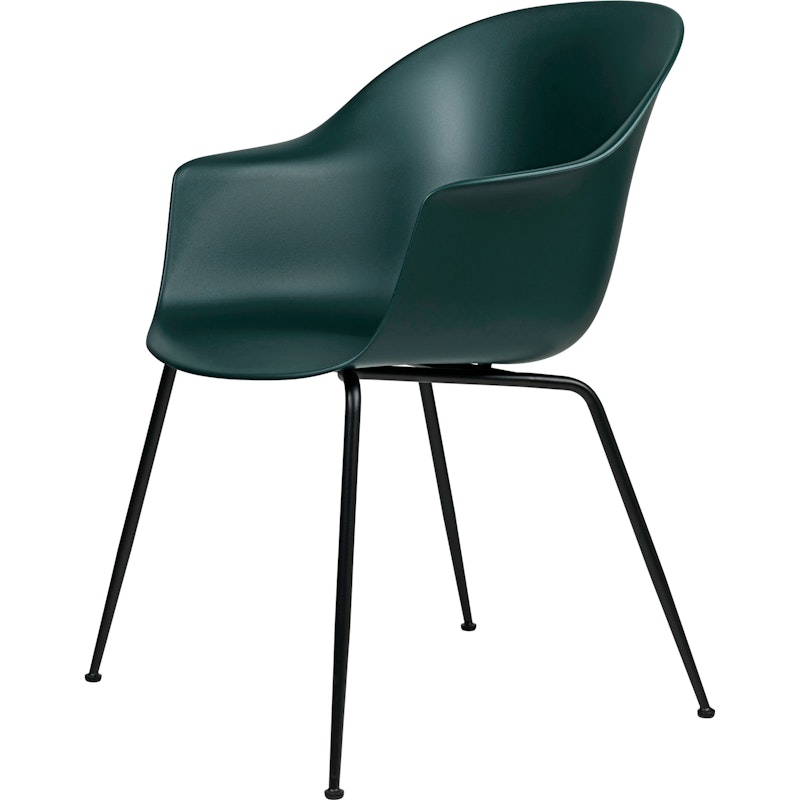 Bat Chair Conic, Black Matt/ Dark Green