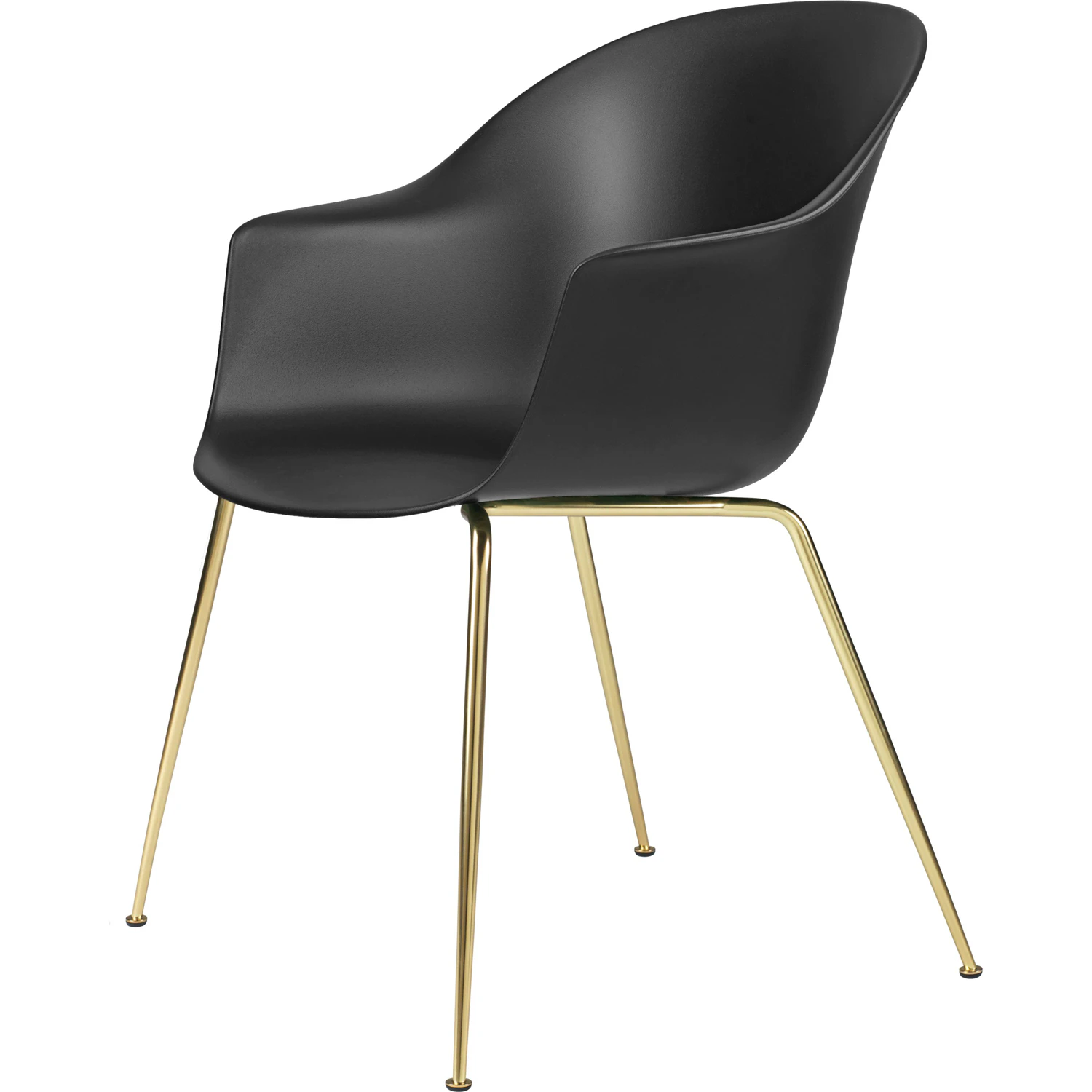 Bat Chair Conic, Brass Semi Matt/ Black merkiltä GUBI | RoyalDesign.fi