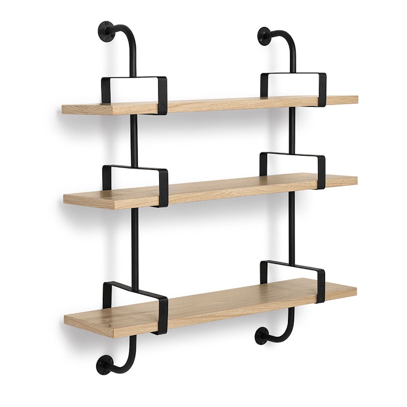 Demon Hylly 3 95cm, Musta/Tammi