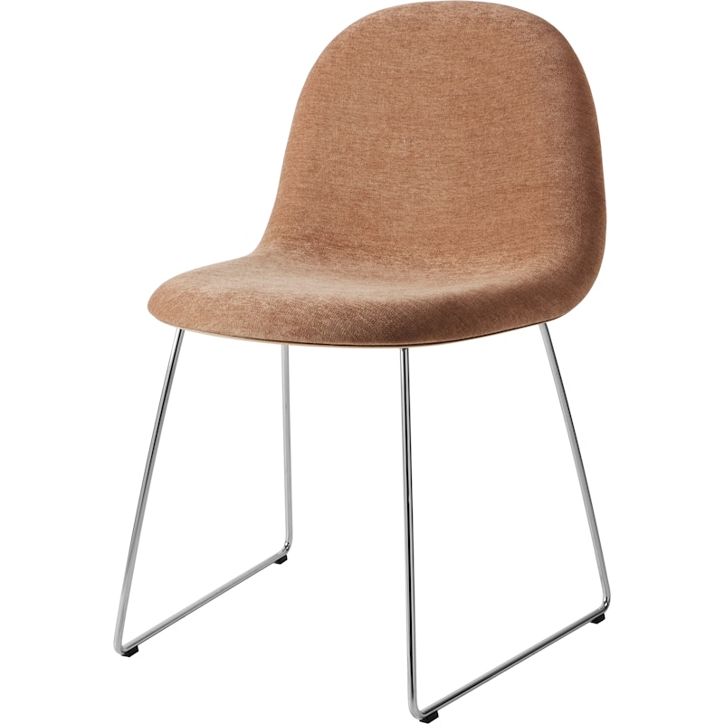 GUBI 3D Ruokapöydän Tuoli, Ruostumaton Teräs / American Walnut / Belsuede Special Dedar 132