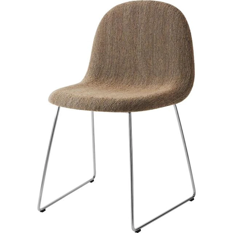 GUBI 3D Ruokapöydän Tuoli, Ruostumaton Teräs / Bouclé 005