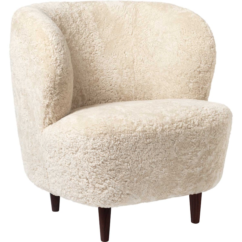 Stay Lounge Chair Sheepskin Moonlight/Smoked Oak